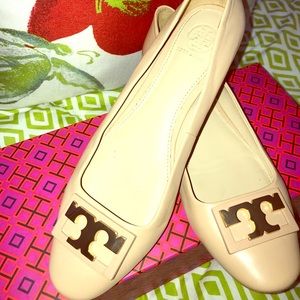 Tory Burch Gigi Ballet Flats Shoes Leather